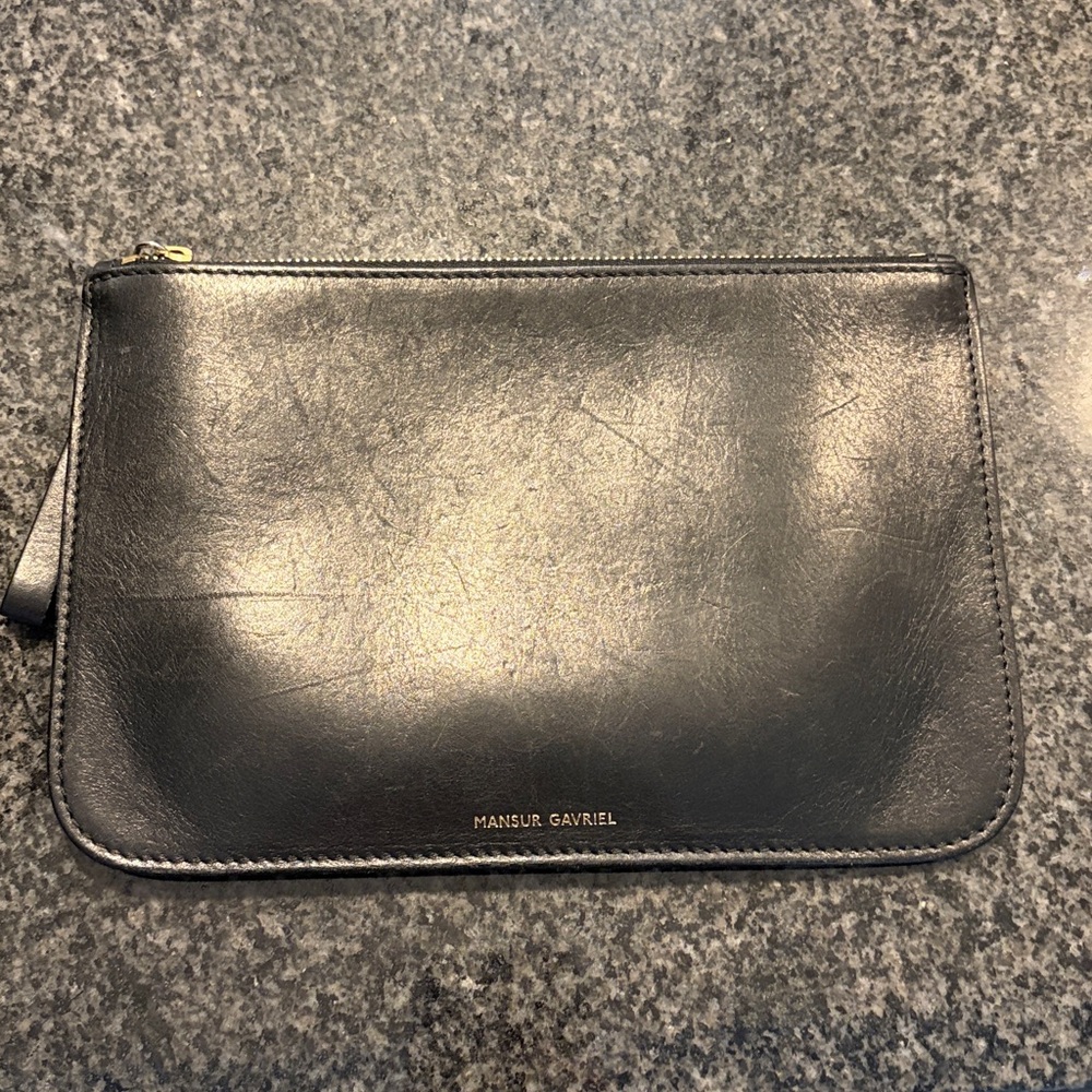 Mansur Gavriel Black Leather Bucket Shoulder Bag with Pouch - Picture 10 of 10